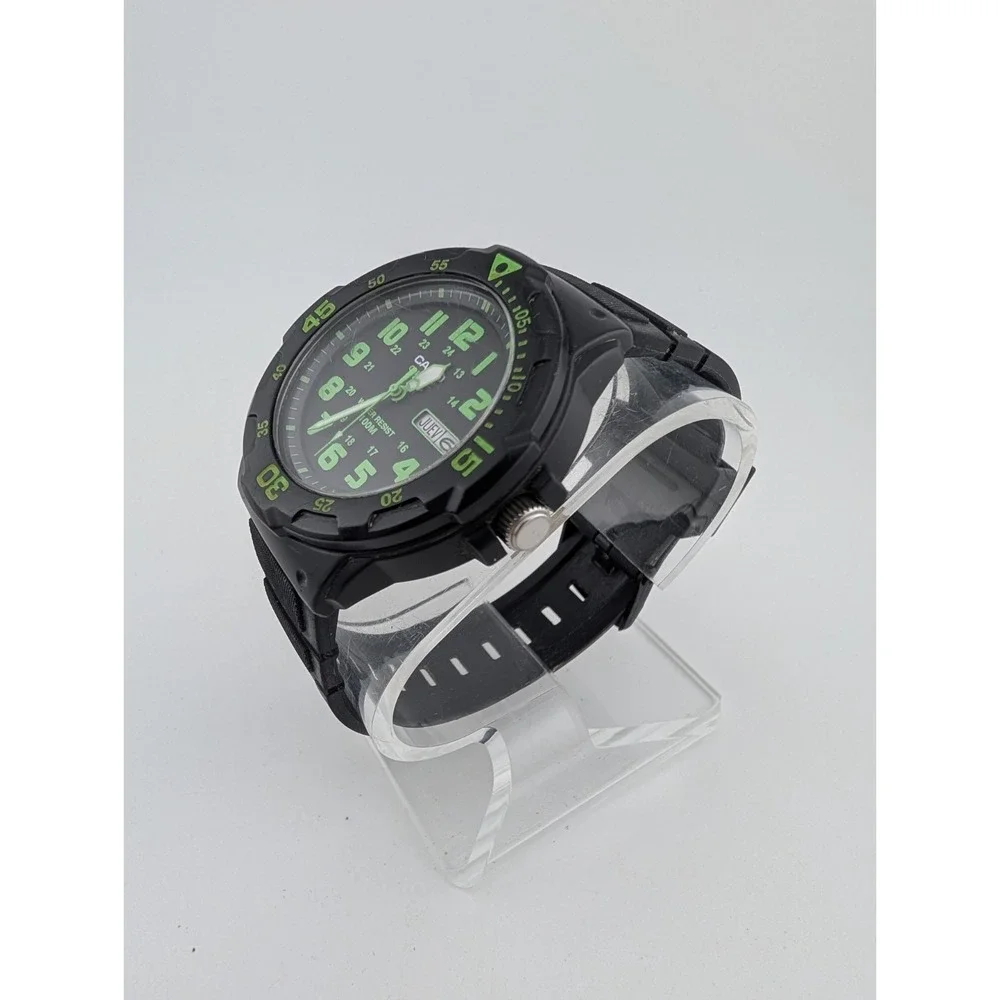 Casio MRW200H Men's Watch 43mm Case Black Resin Band- New Battery